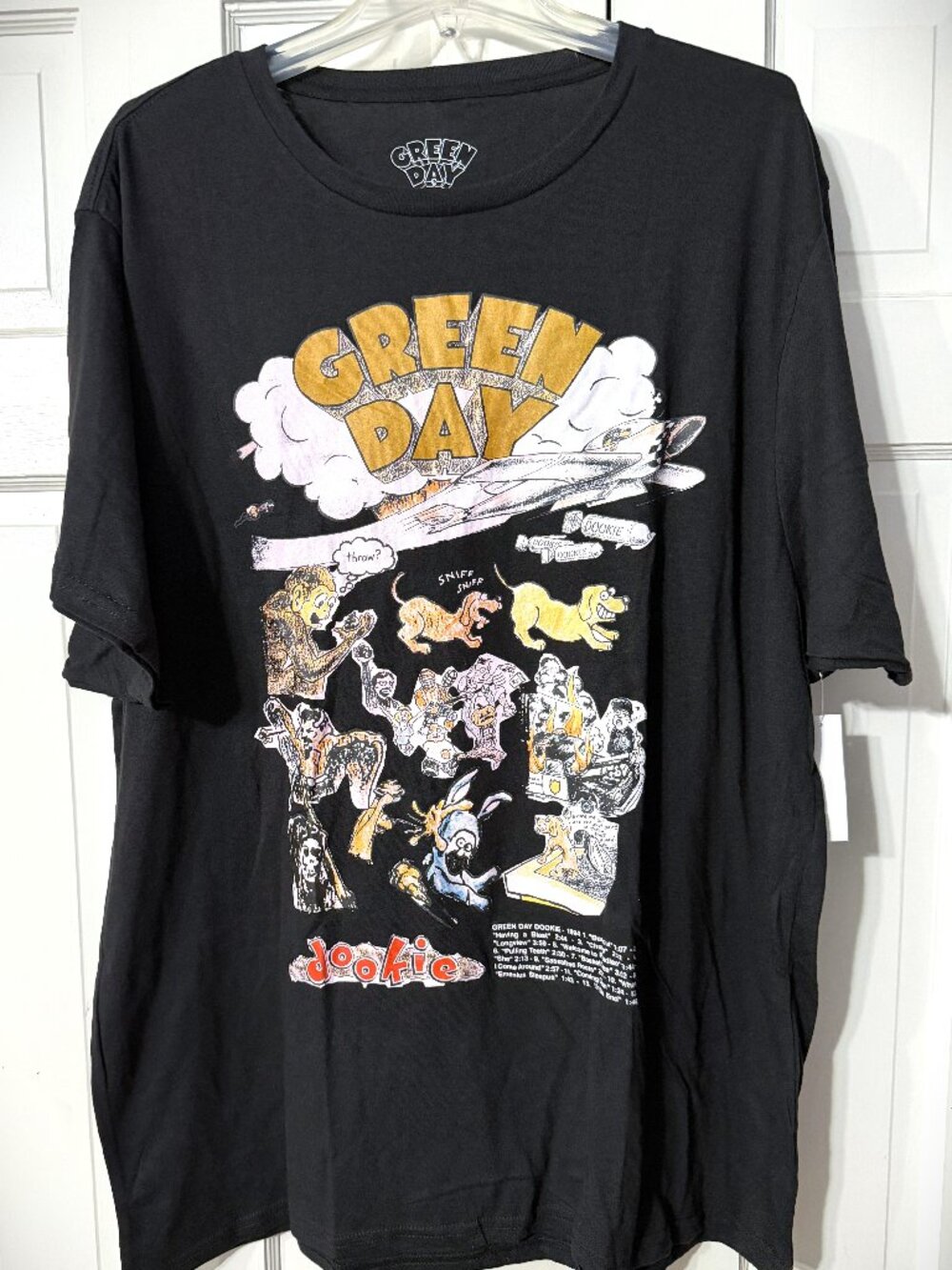 Green Day Dookie Graphic Print Black Tee Shirt Men's Size 2XL